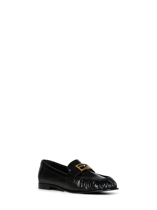Black nappa leather Baguette loafers