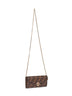Brown FF Diamonds Continental With Chain wallet