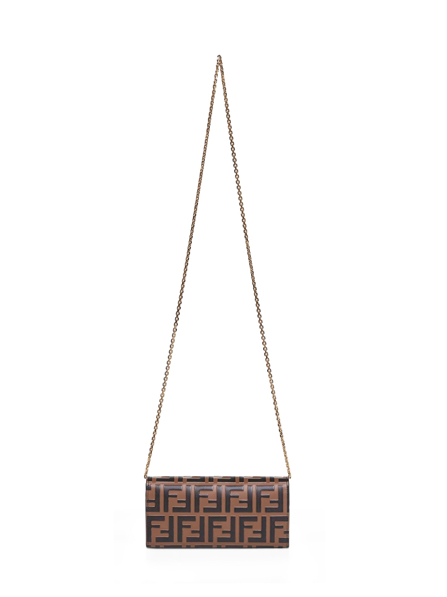 Brown FF Diamonds Continental With Chain wallet