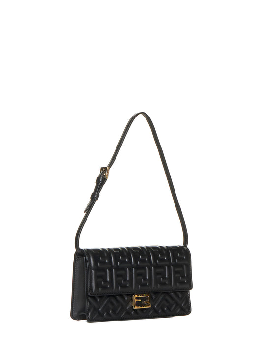 Black Nappa Leather FF Wallet