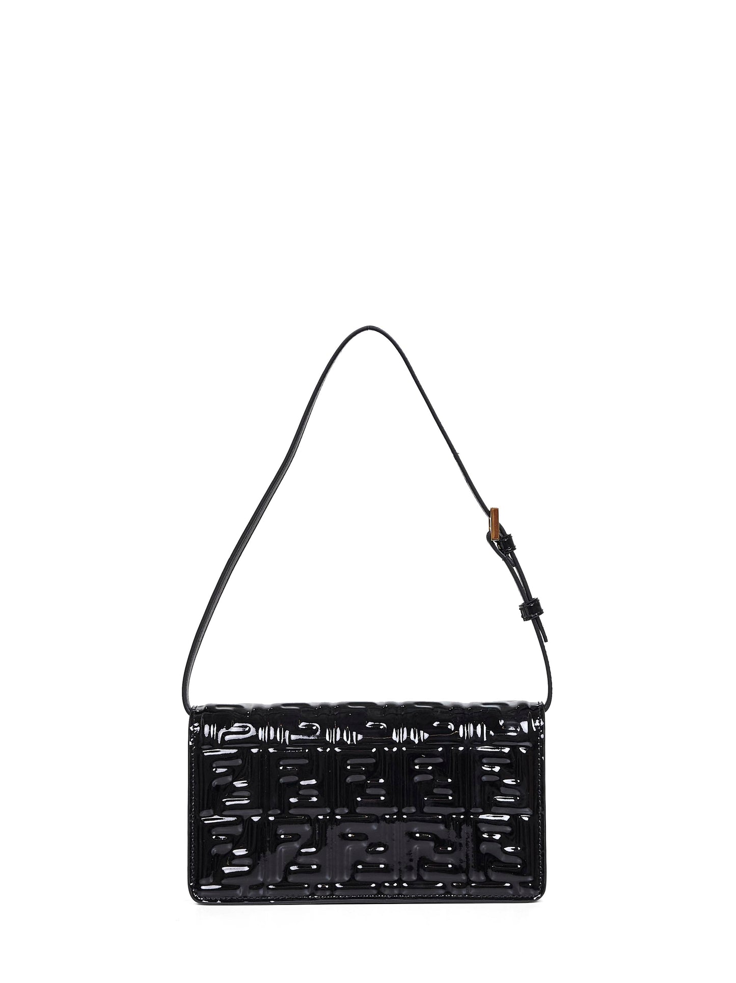 Black Wallet On Chain Baguette minibag<BR/><BR/>