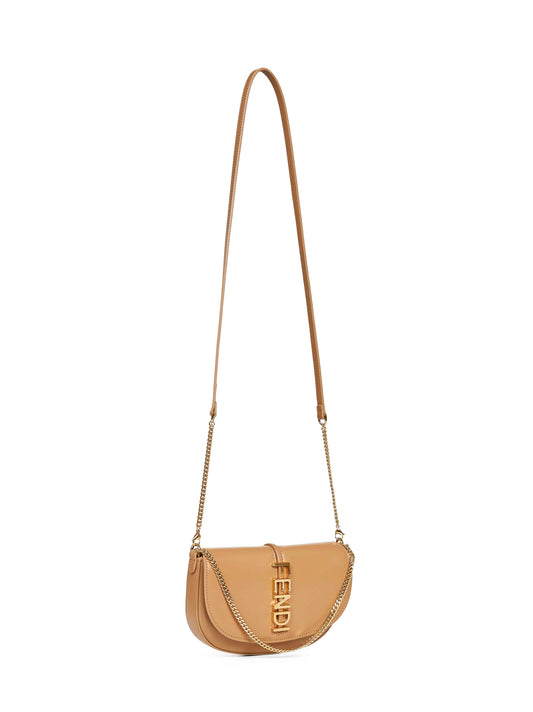 Portafoglio Wallet on Chain Fendigraphy beige