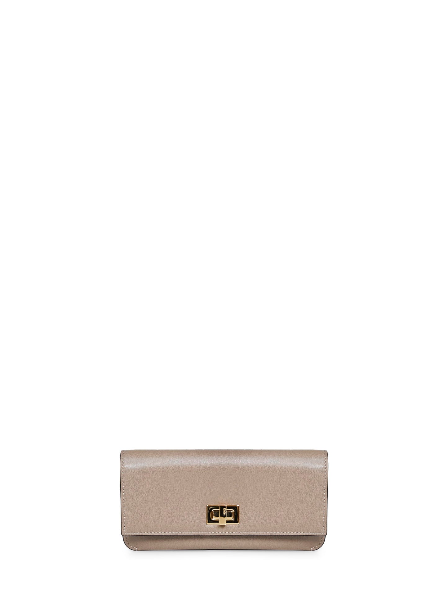 Dove grey leather Fendi Way Continental wallet
