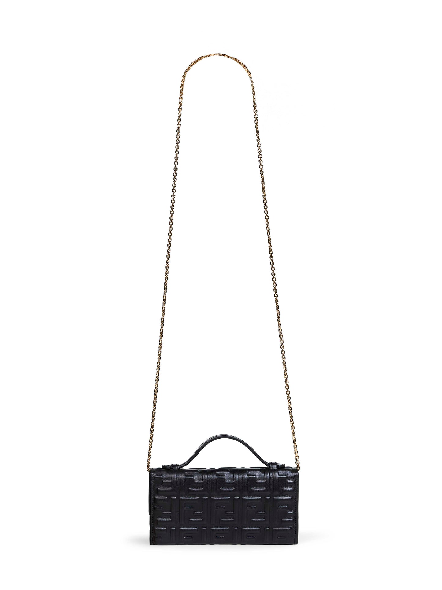Black Baguette Continental With Chain wallet