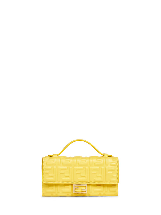 Broom yellow Baguette Continental With Chain wallet