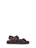 Sandali Fendi Feel in raso FF marrone