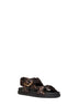 Sandali Fendi Feel in raso FF marrone