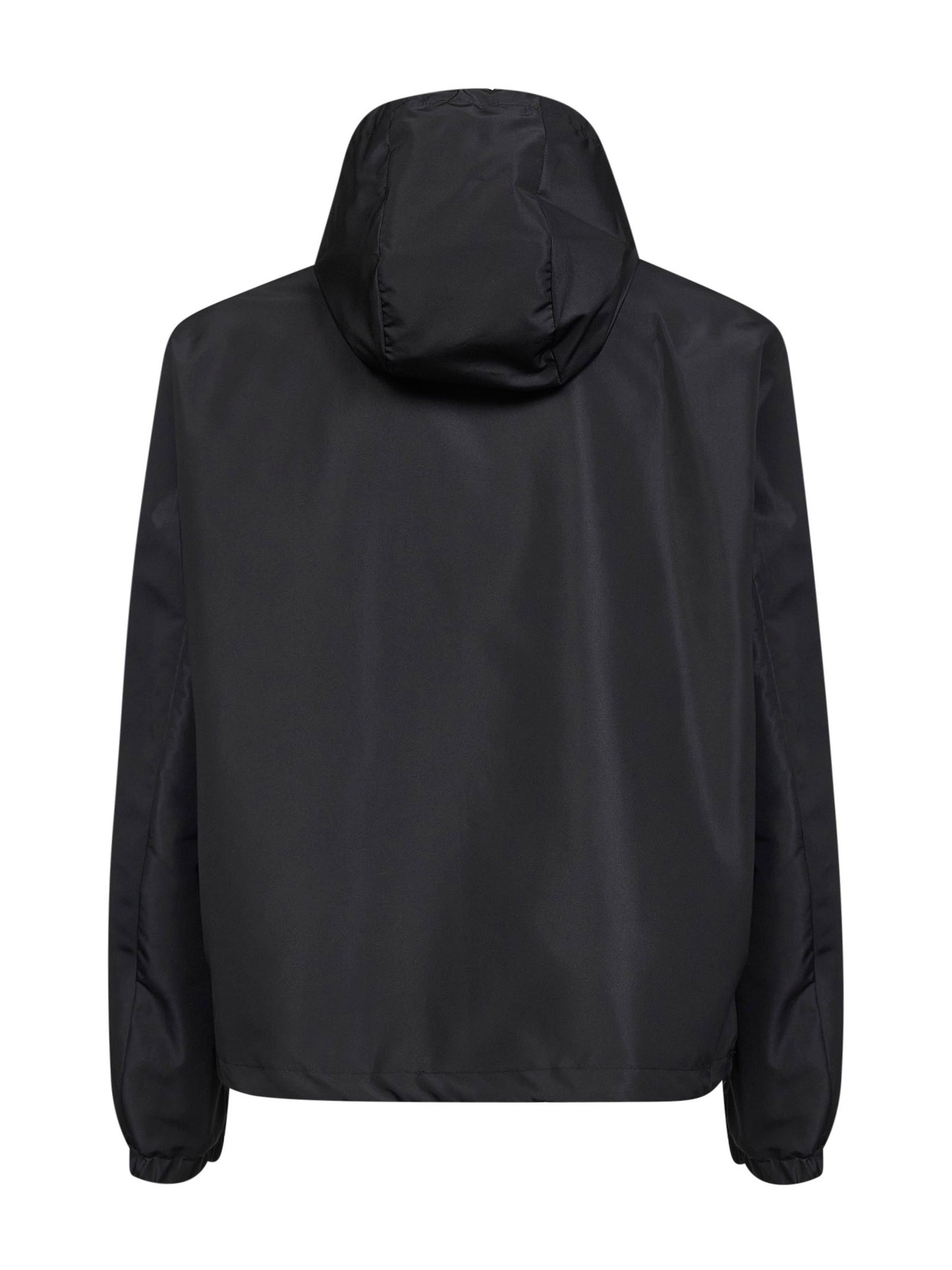 Blouson con cappuccio in tessuto tecnico nero