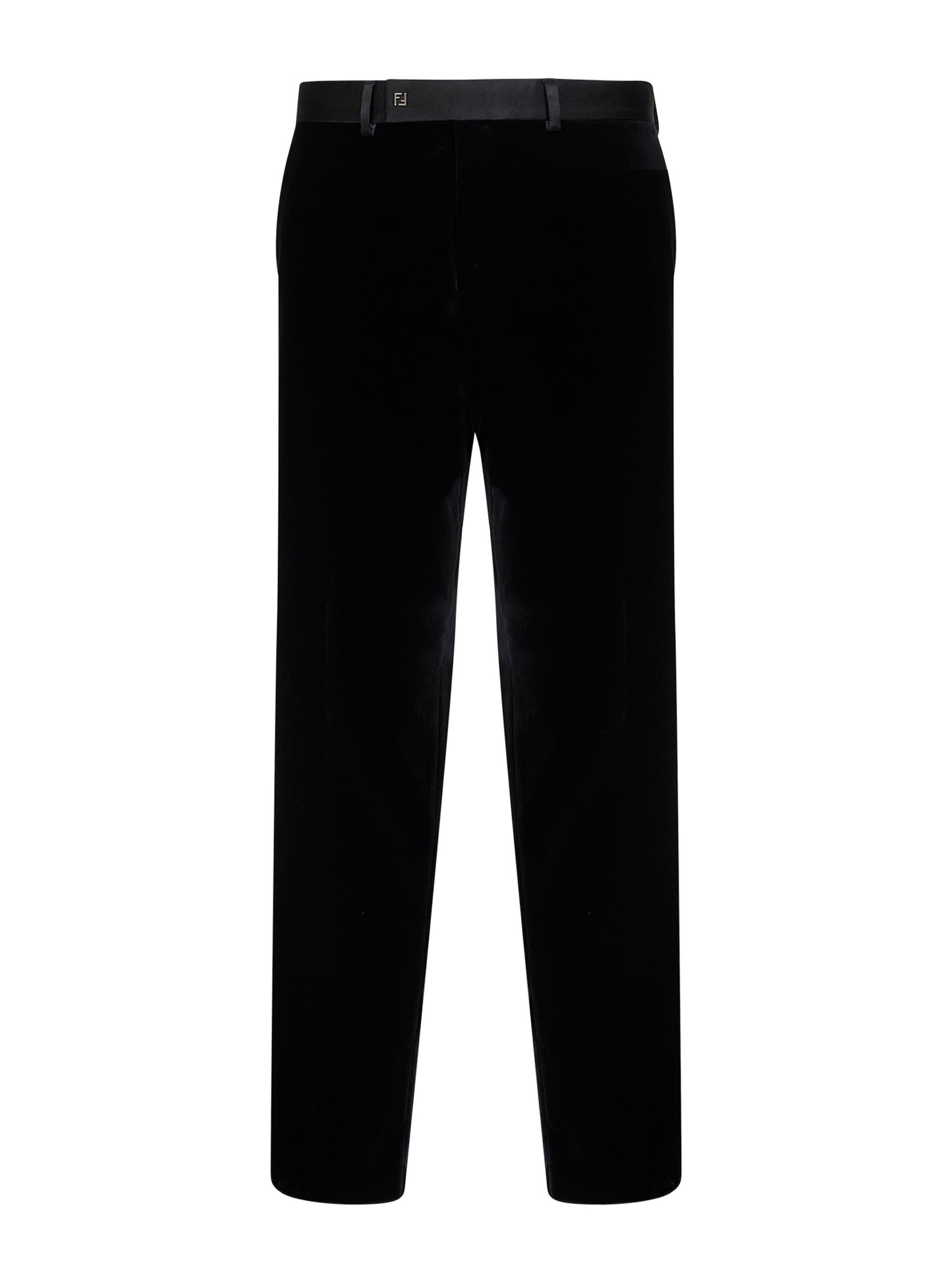Pantaloni a sigaretta in velluto nero