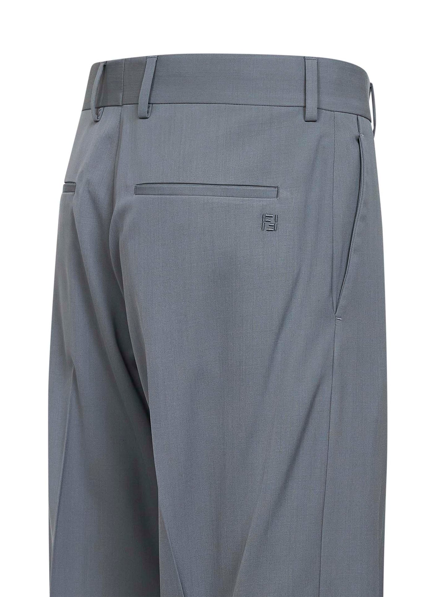 Clay wool gabardine trousers