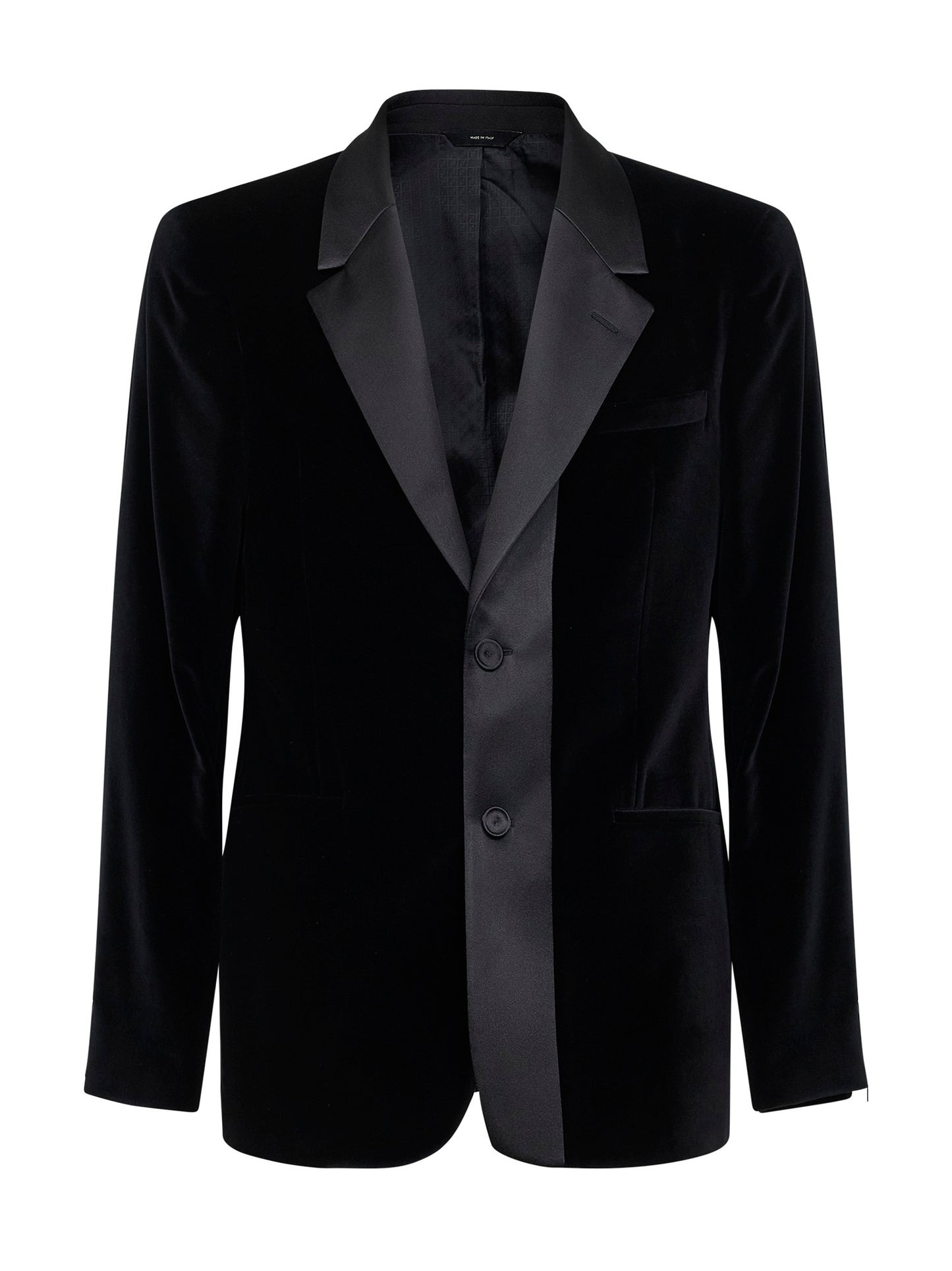 Blazer monopetto in velluto nero
