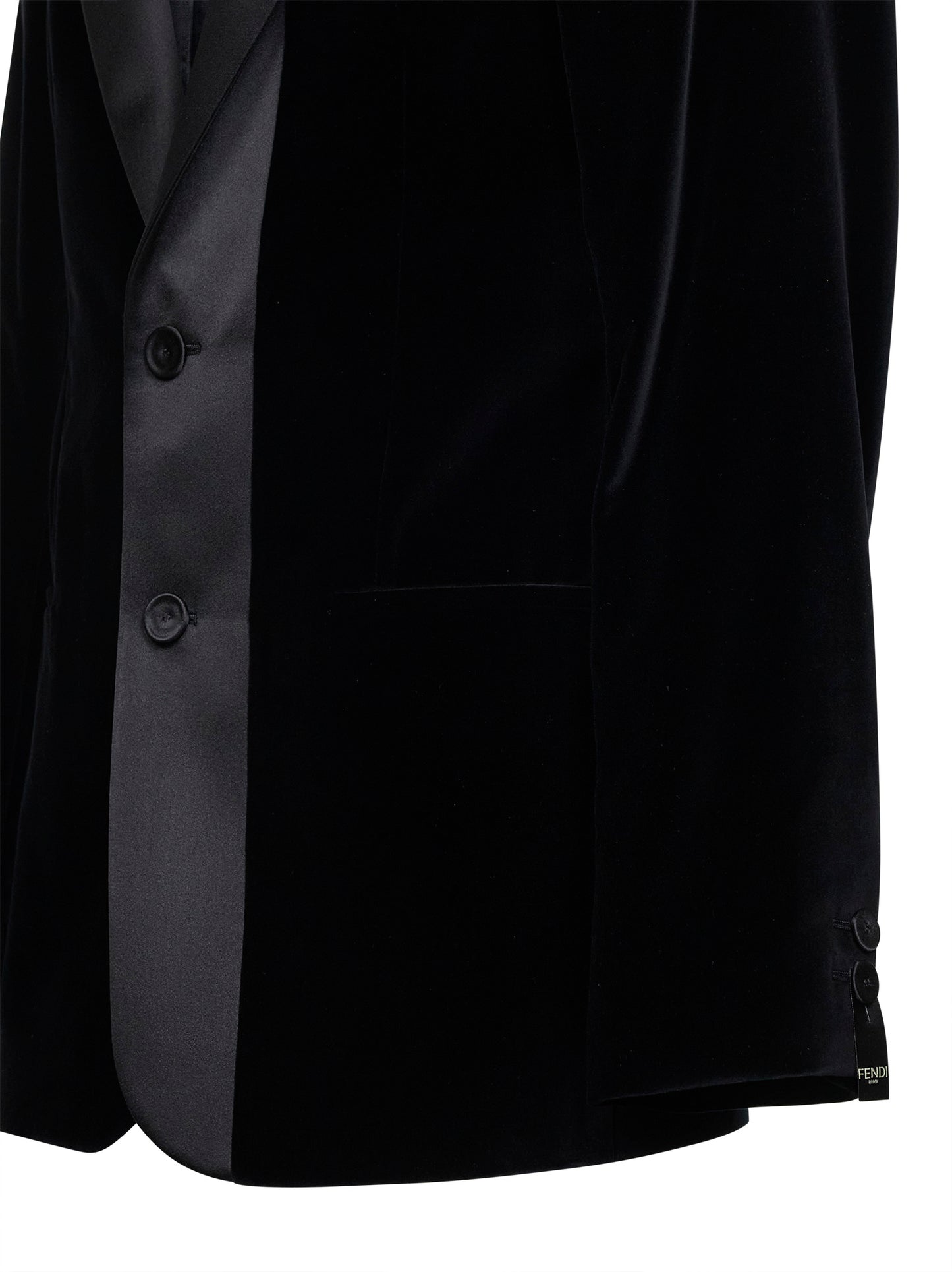 Blazer monopetto in velluto nero