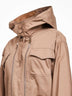 Blouson con cappuccio in drill beige