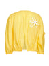 Yellow silk organza jacket with Fendi Ajour motif