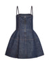 Dark blue FF denim bustier mini dress
