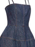 Dark blue FF denim bustier mini dress