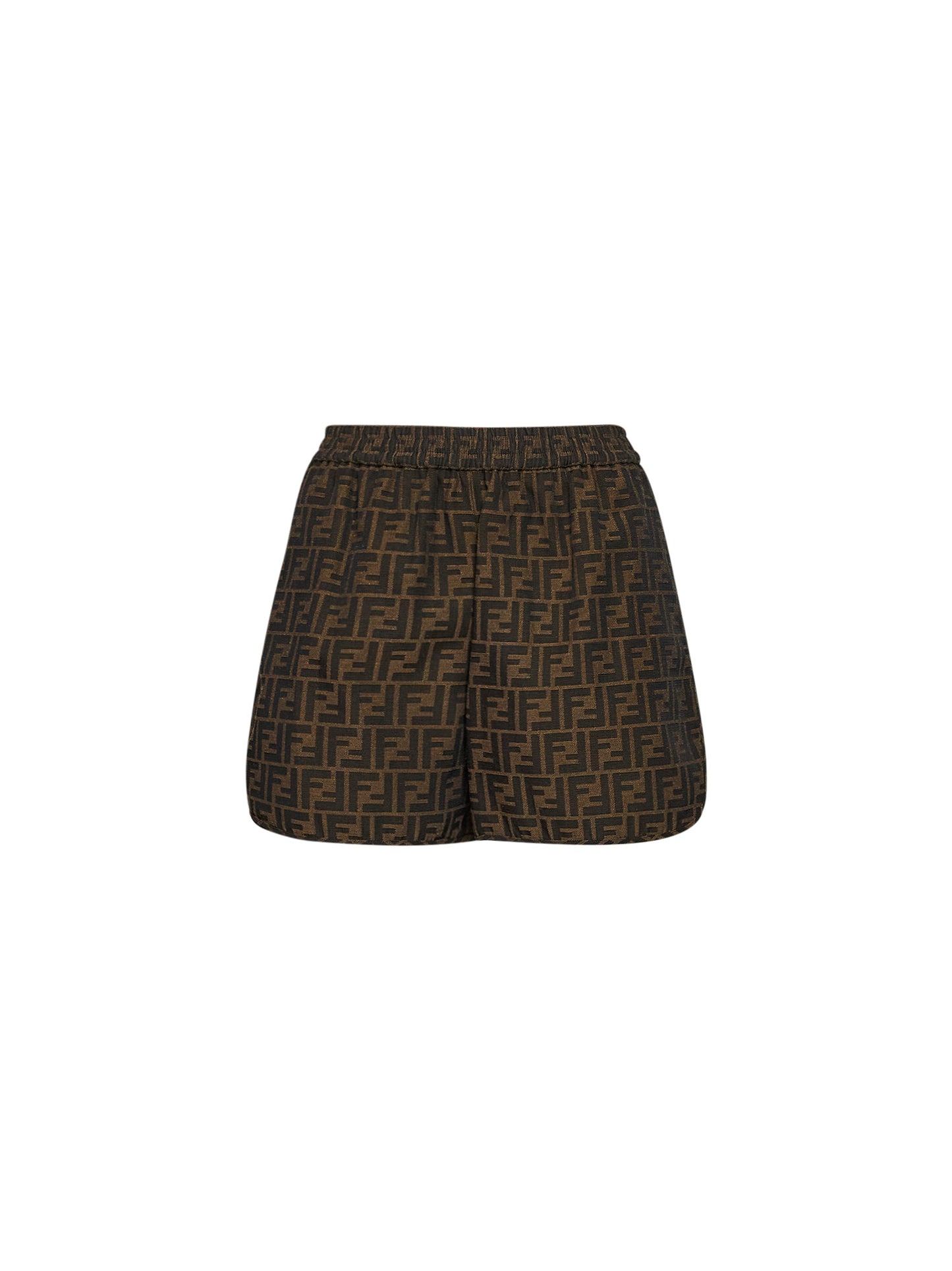 Brown FF canvas shorts