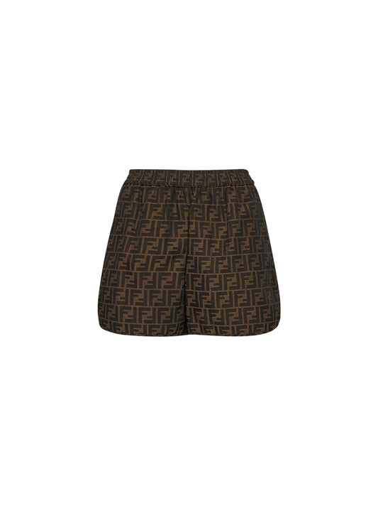 Brown FF canvas shorts