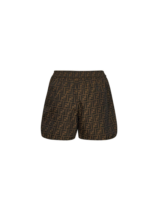Brown FF canvas shorts