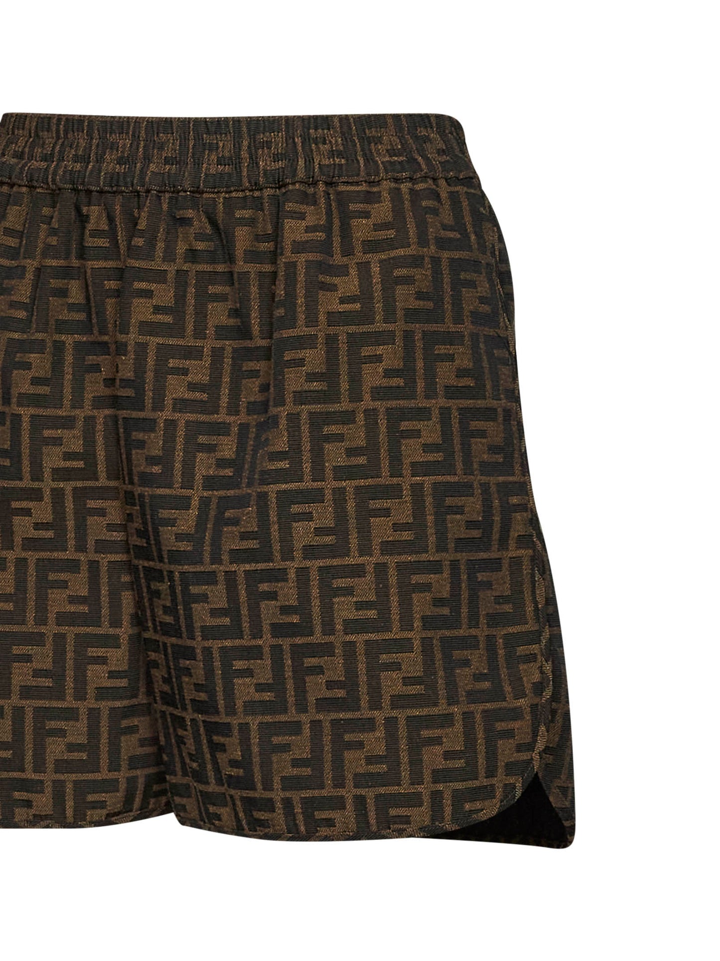 Brown FF canvas shorts