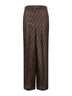 Brown FF silk twill trousers