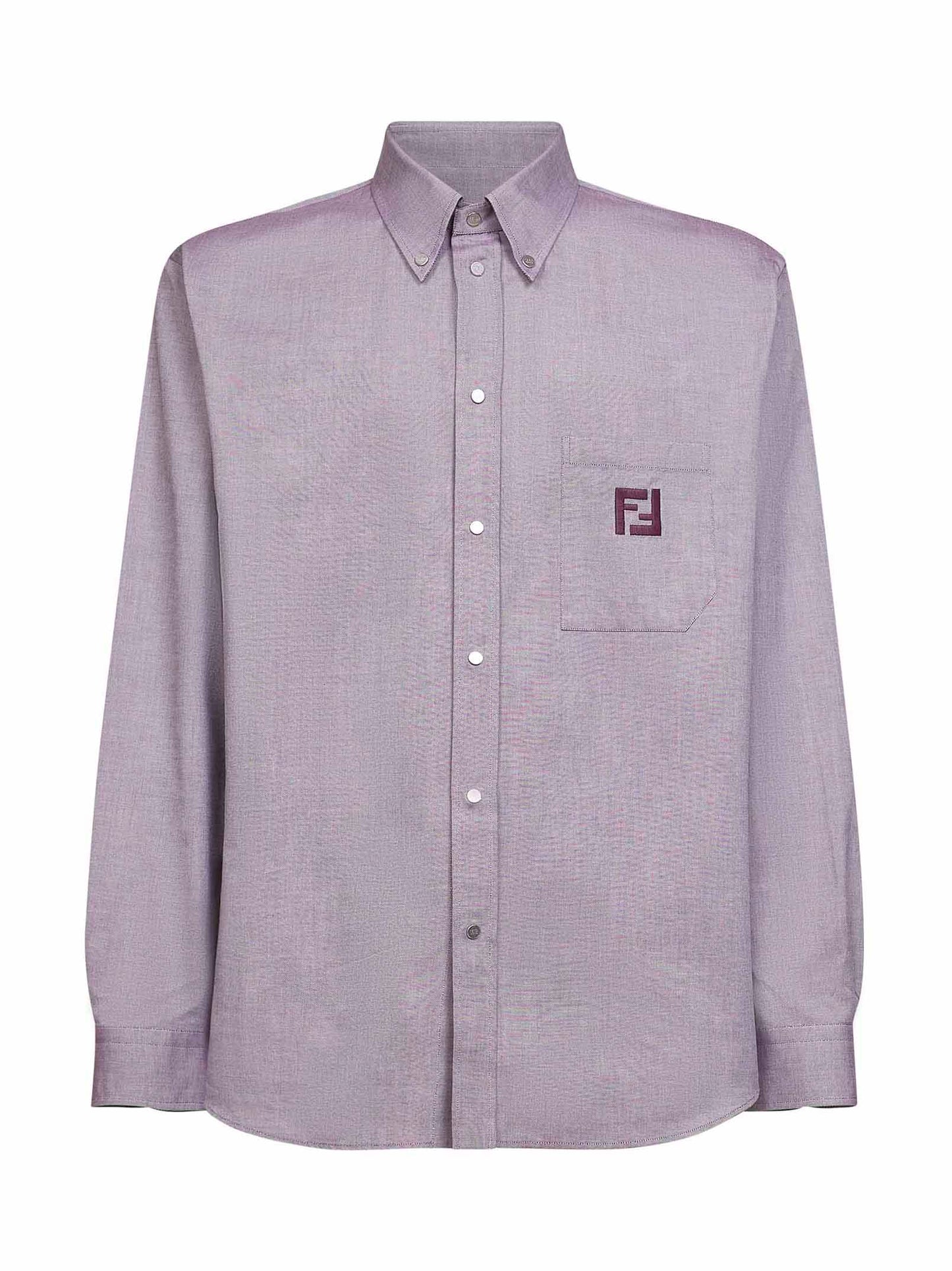 Camicia in cotone Oxford bordeaux