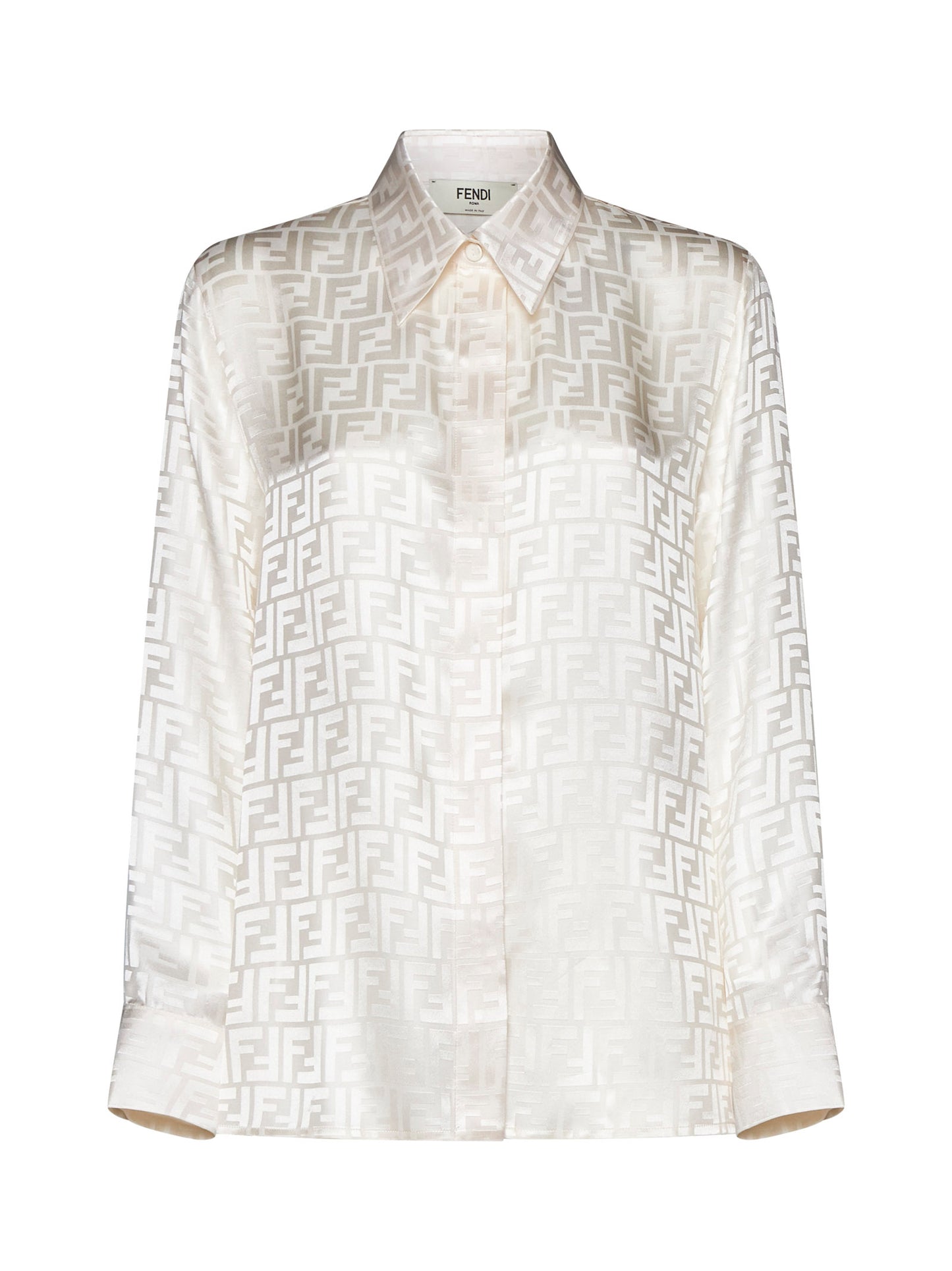 White FF silk shirt