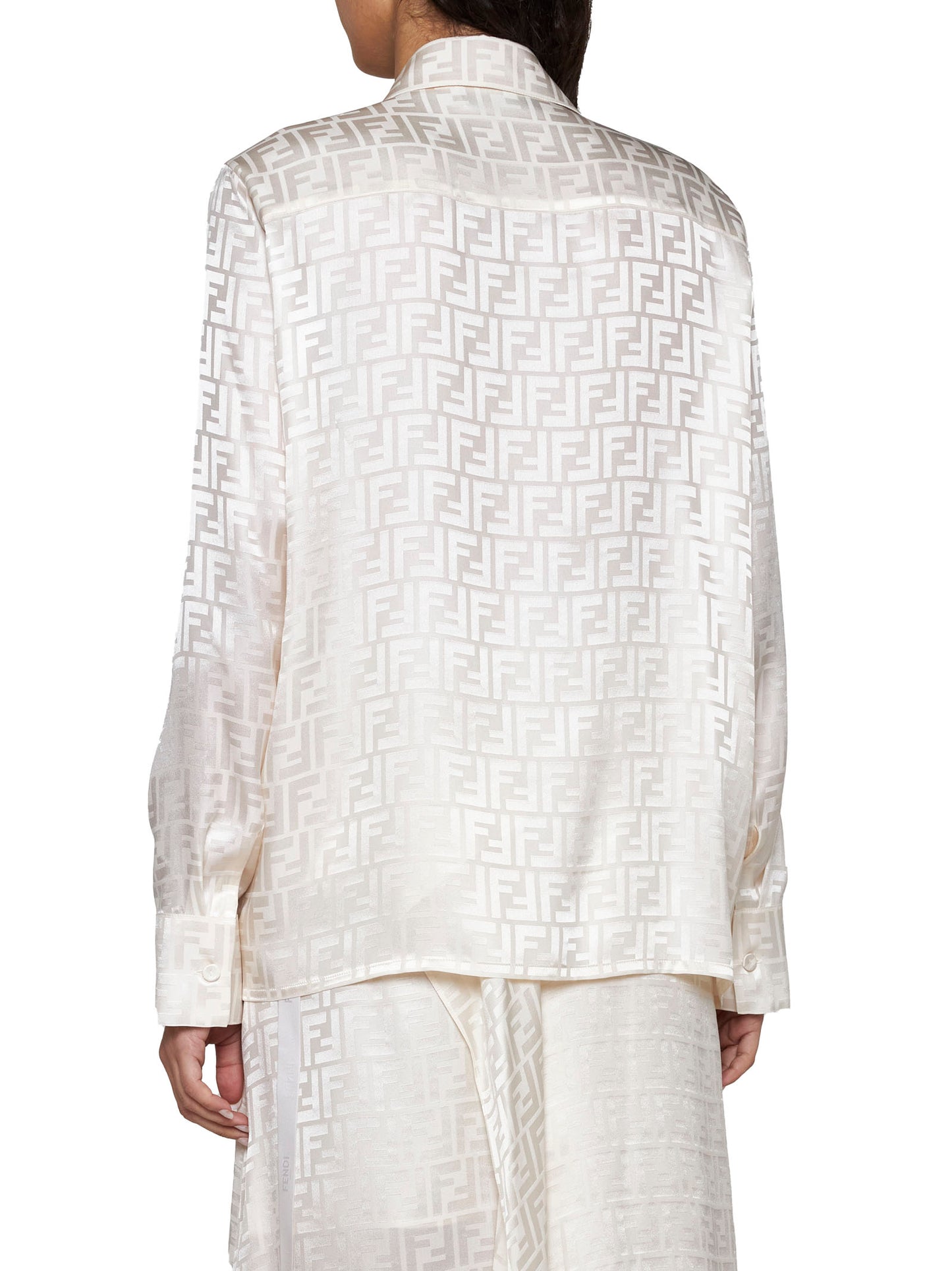 White FF silk shirt