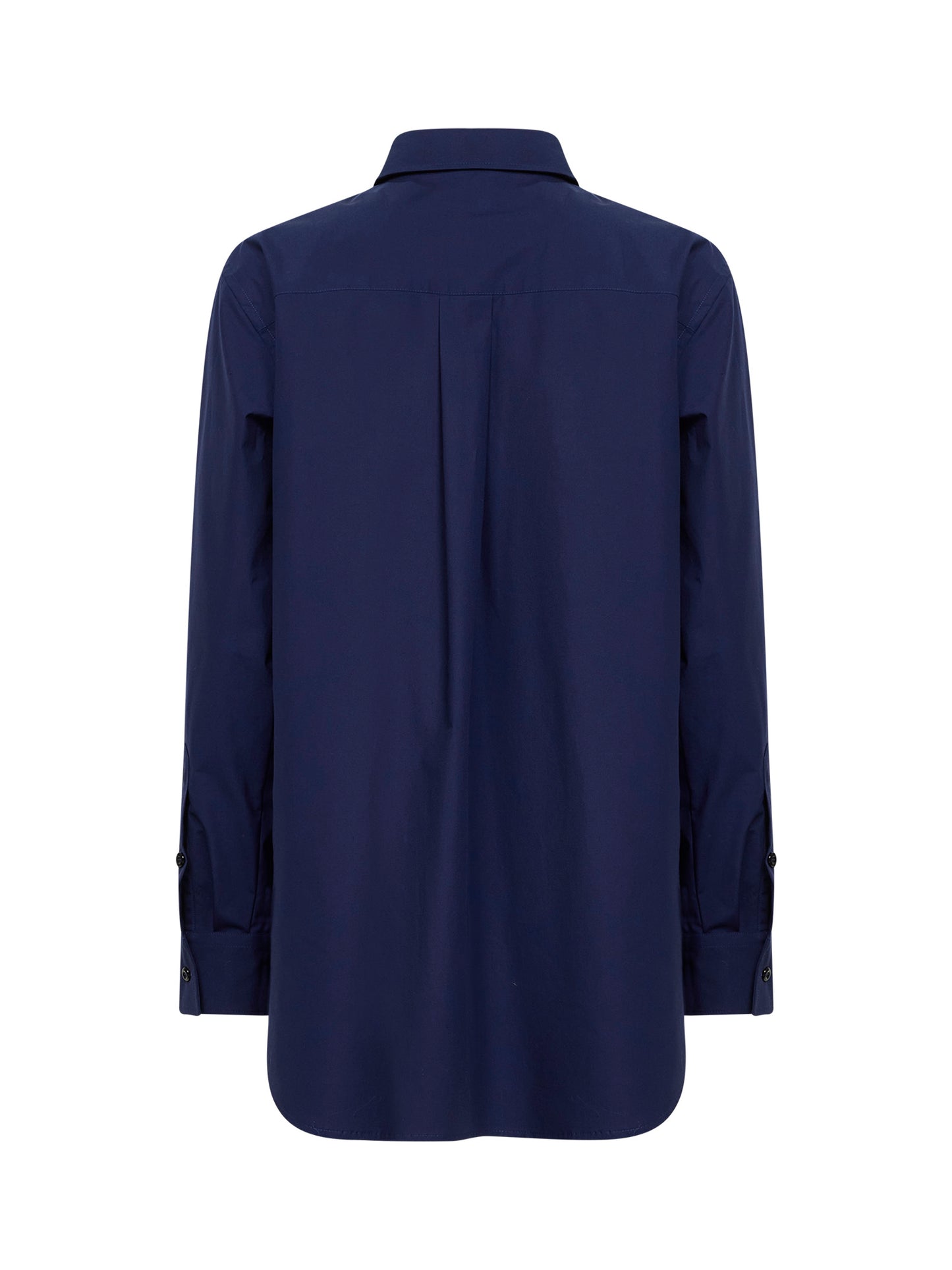 Dark blue poplin shirt with Fendi Ajour motif