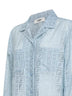 Light blue burnout silk blend pajama shirt