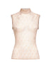 Pink FF stretch lace sleeveless top