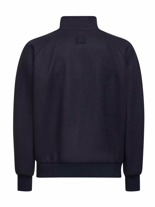 Bomber in cashmere leggero blu