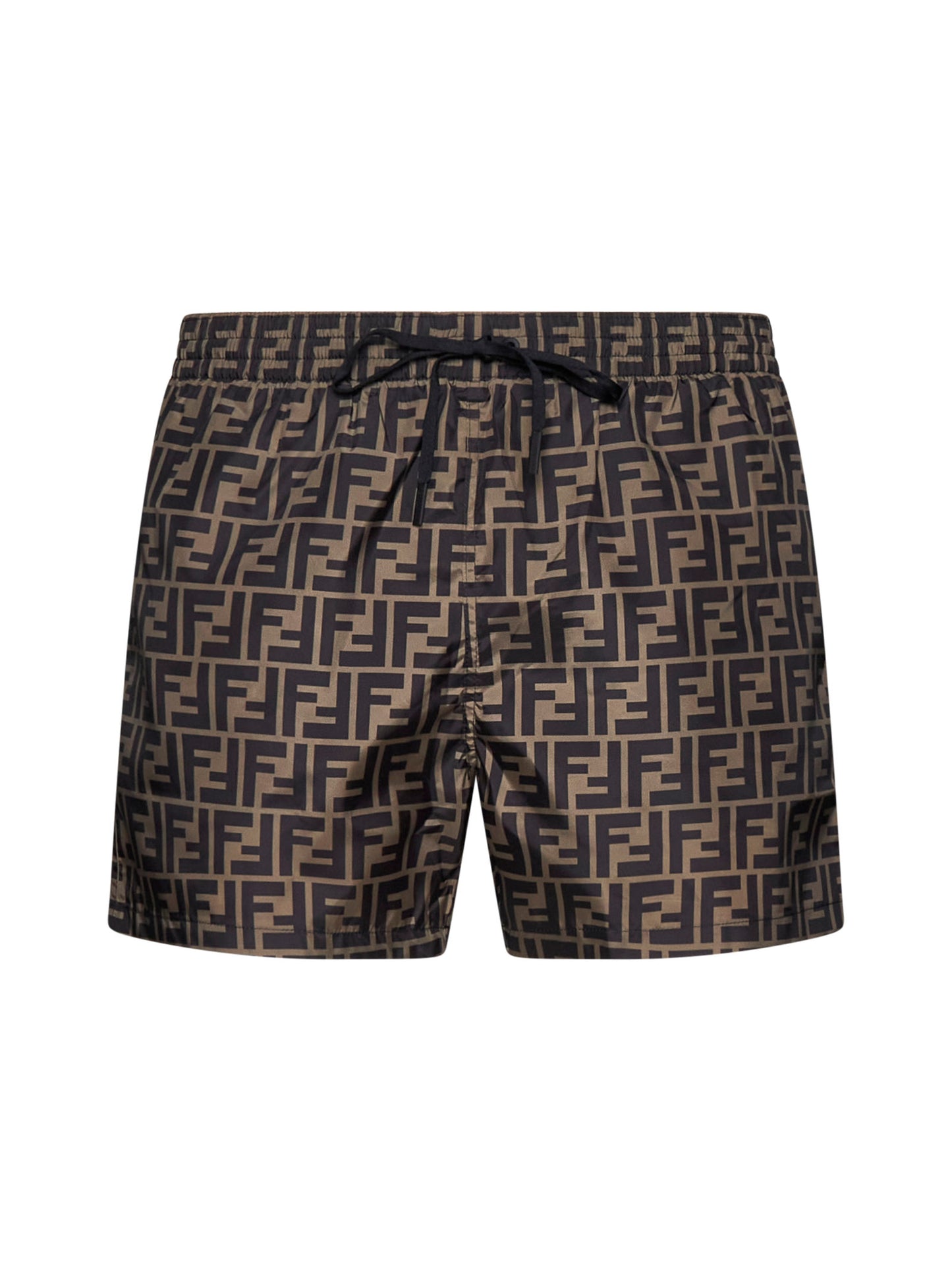 Short in nylon marrone Fendi