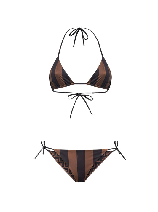 Two-tone reversible lycra bikini