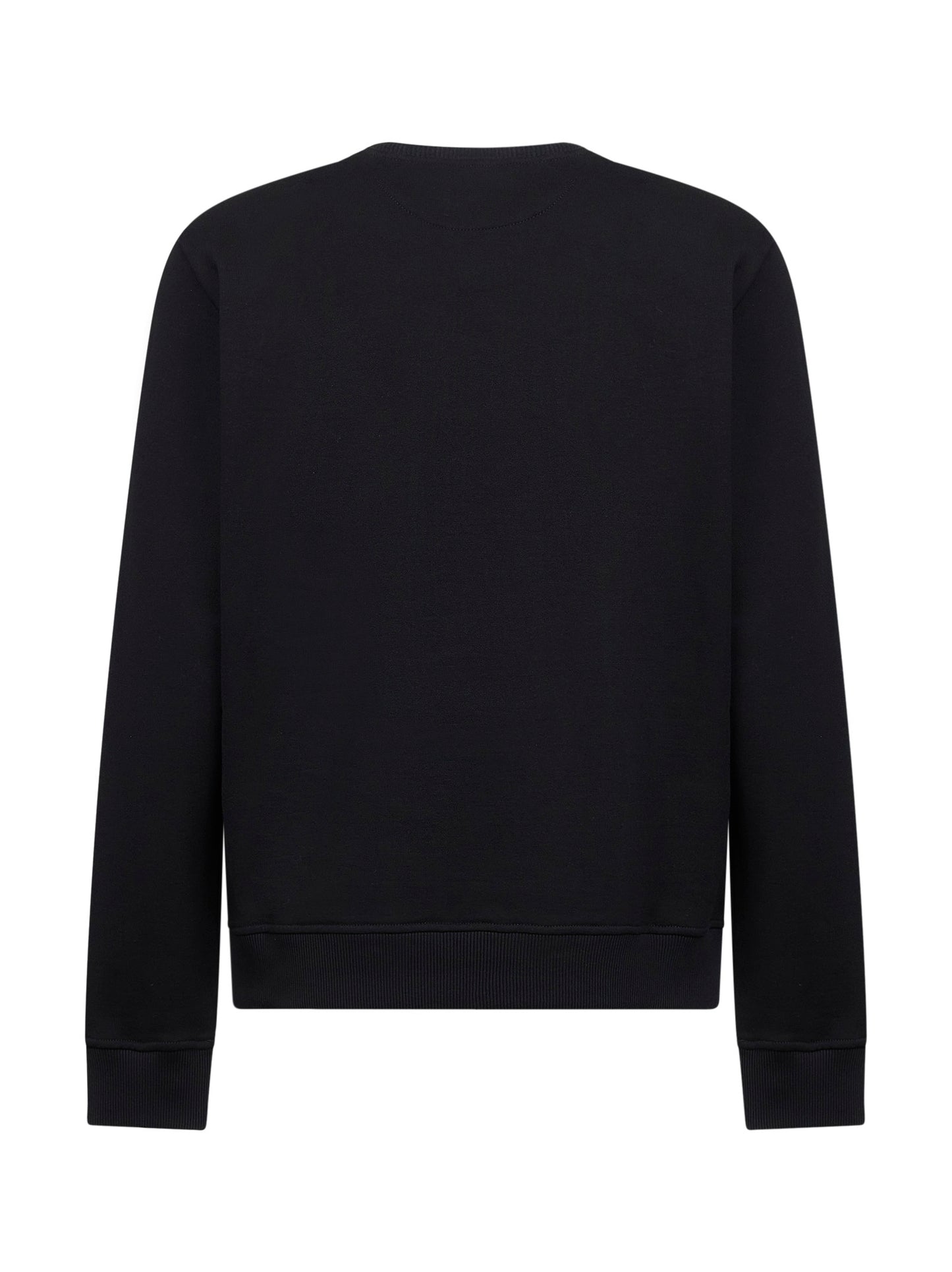 Black cotton maxi ITO patch sweatshirt