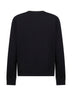 Black cotton maxi ITO patch sweatshirt