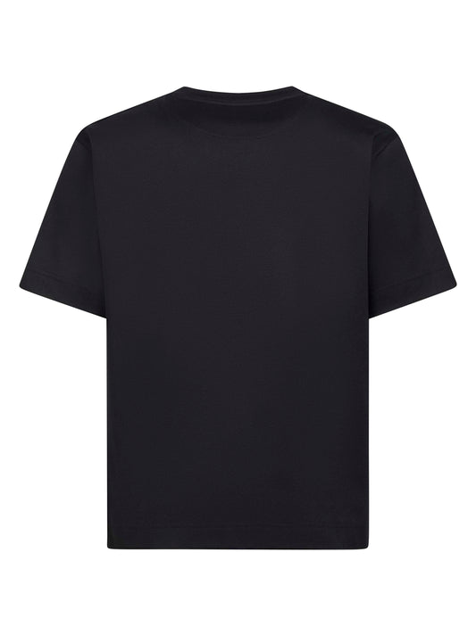 T-shirt in cotone nero con maxi patch ITO