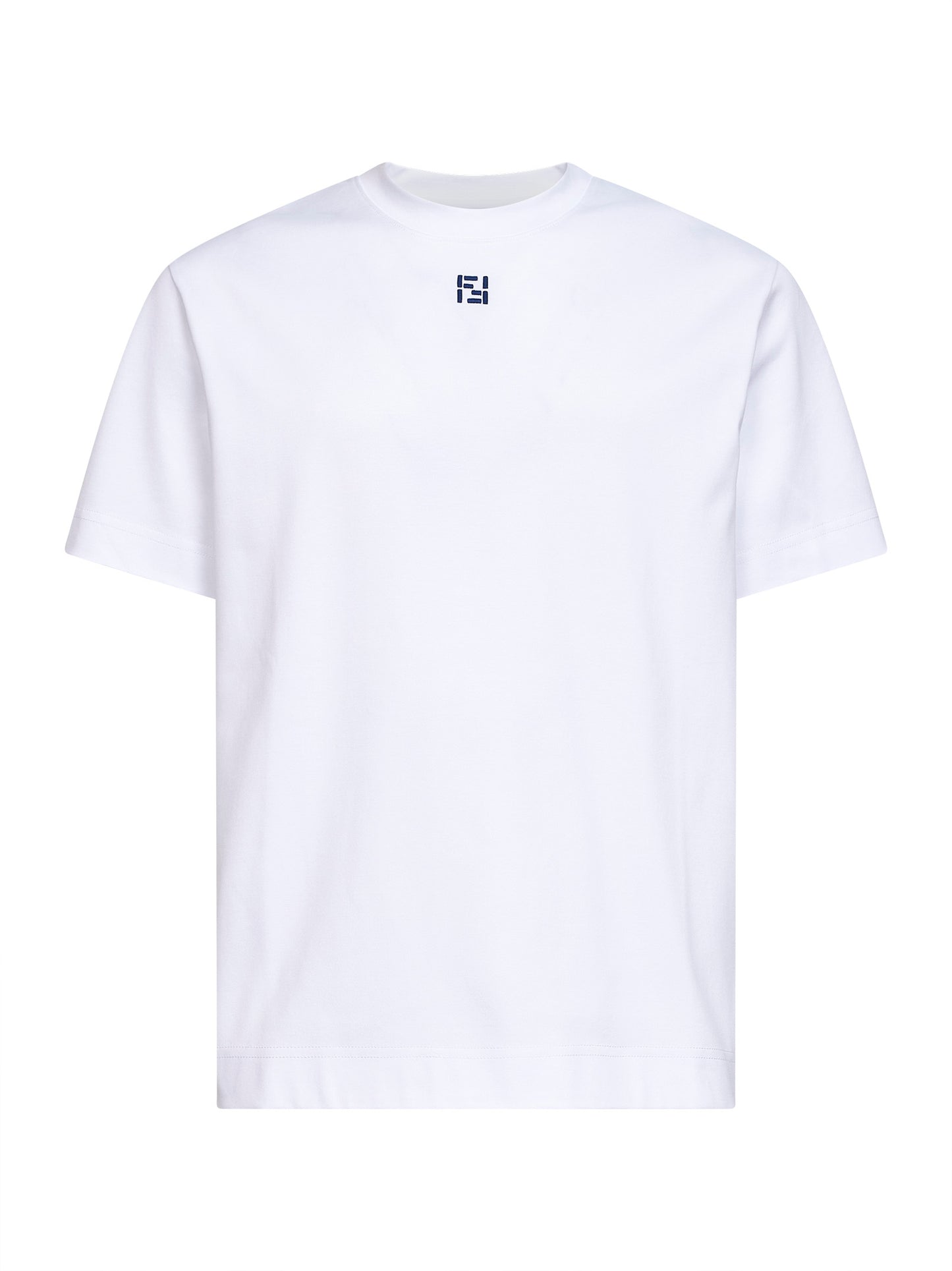 White cotton jersey logo T-shirt