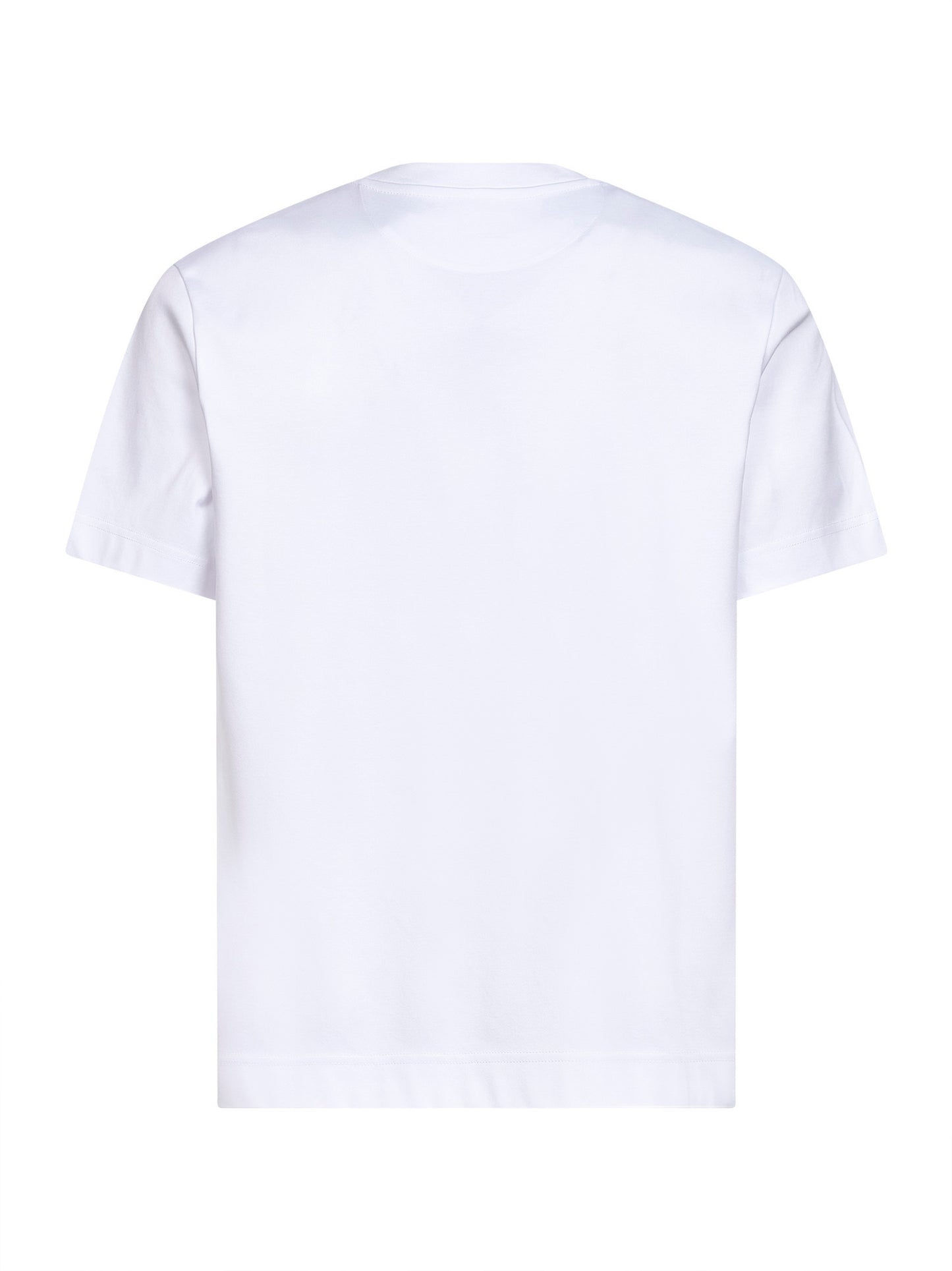 White cotton jersey logo T-shirt