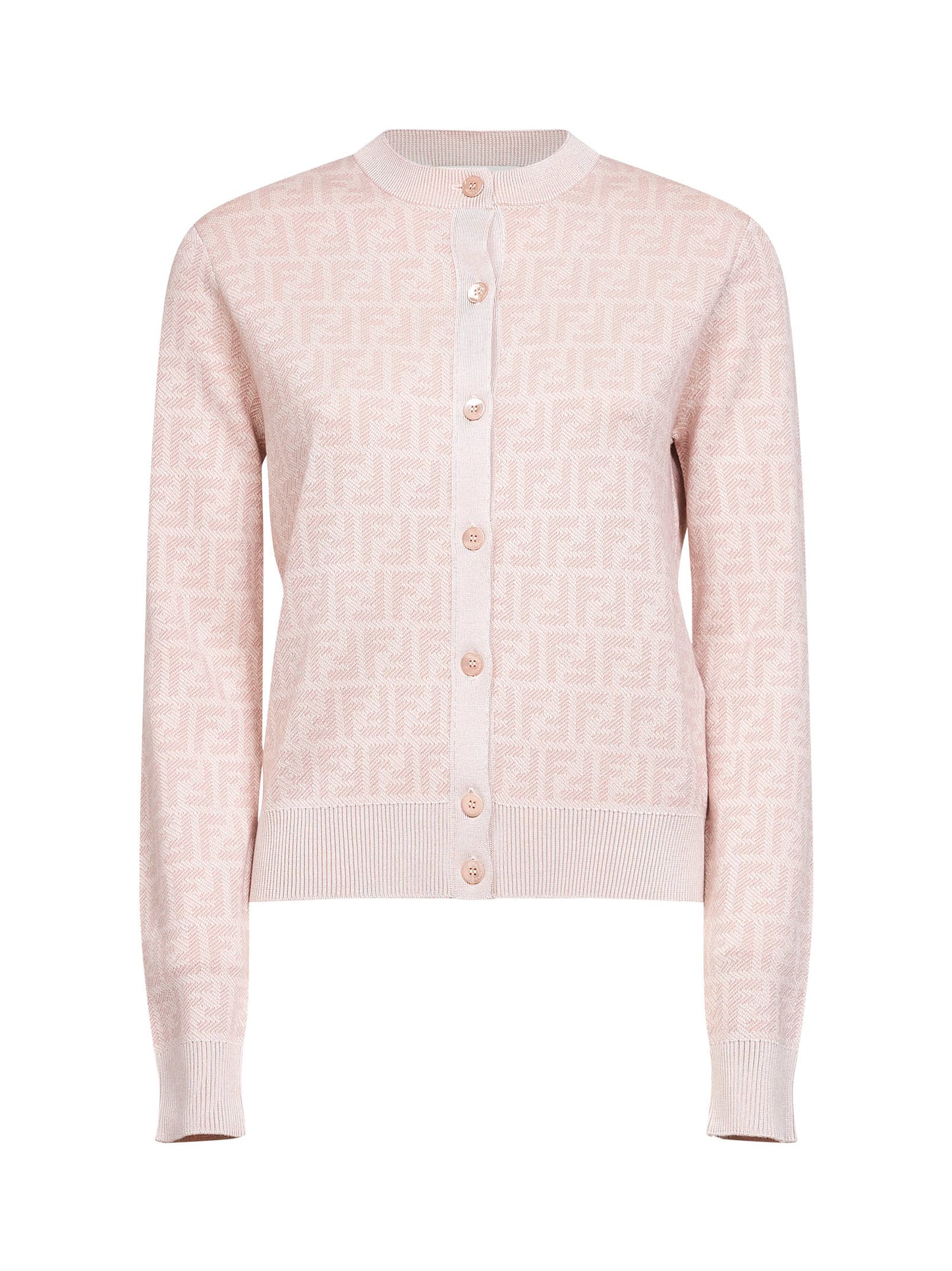 Light pink FF wool cardigan