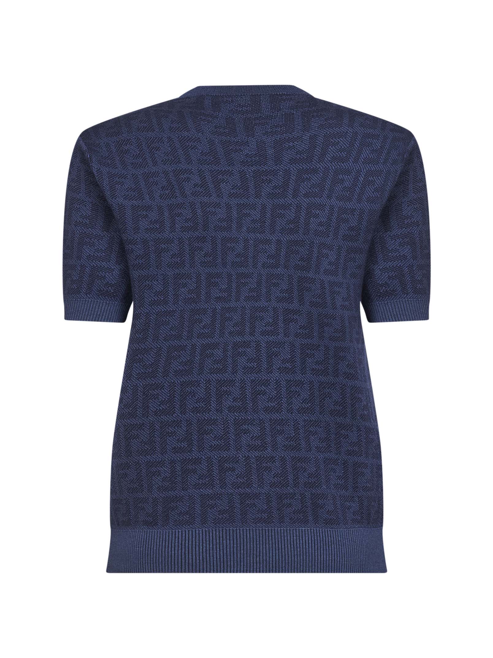 FENDI ニット　36 Fendi Size 36 FF Sweater Viscose/Polyester Brown/Black