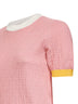 Pink FF cotton and silk sweater with color block edges