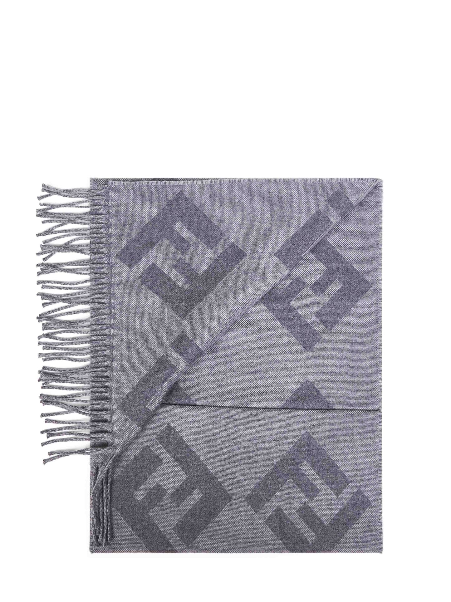 Sciarpa in lana FF grigia