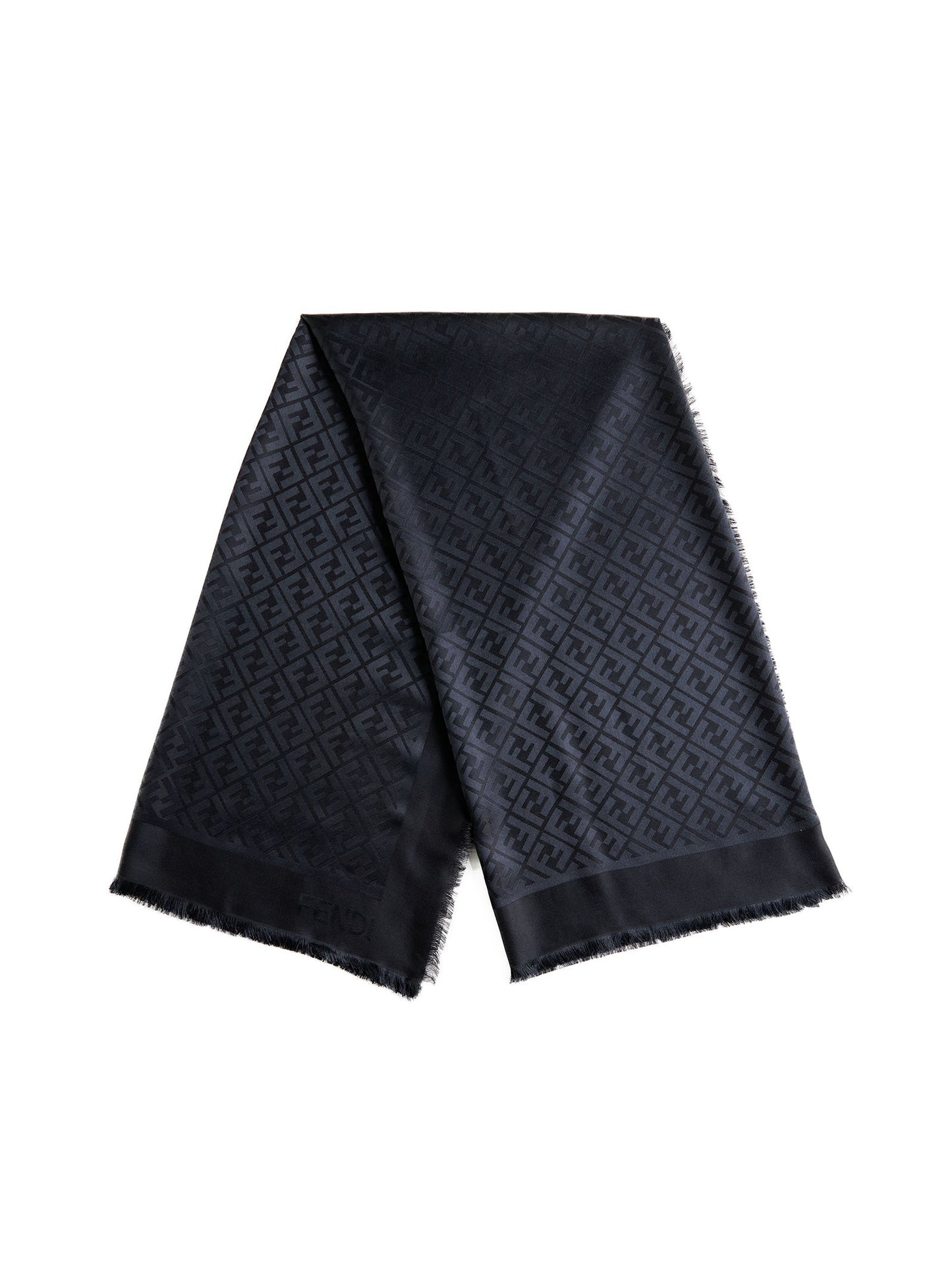 Black organic silk shawl