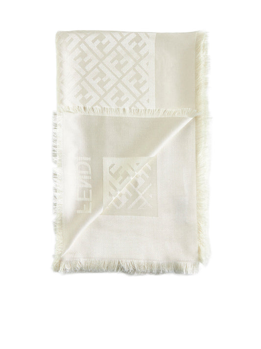 Ivory organic silk shaw