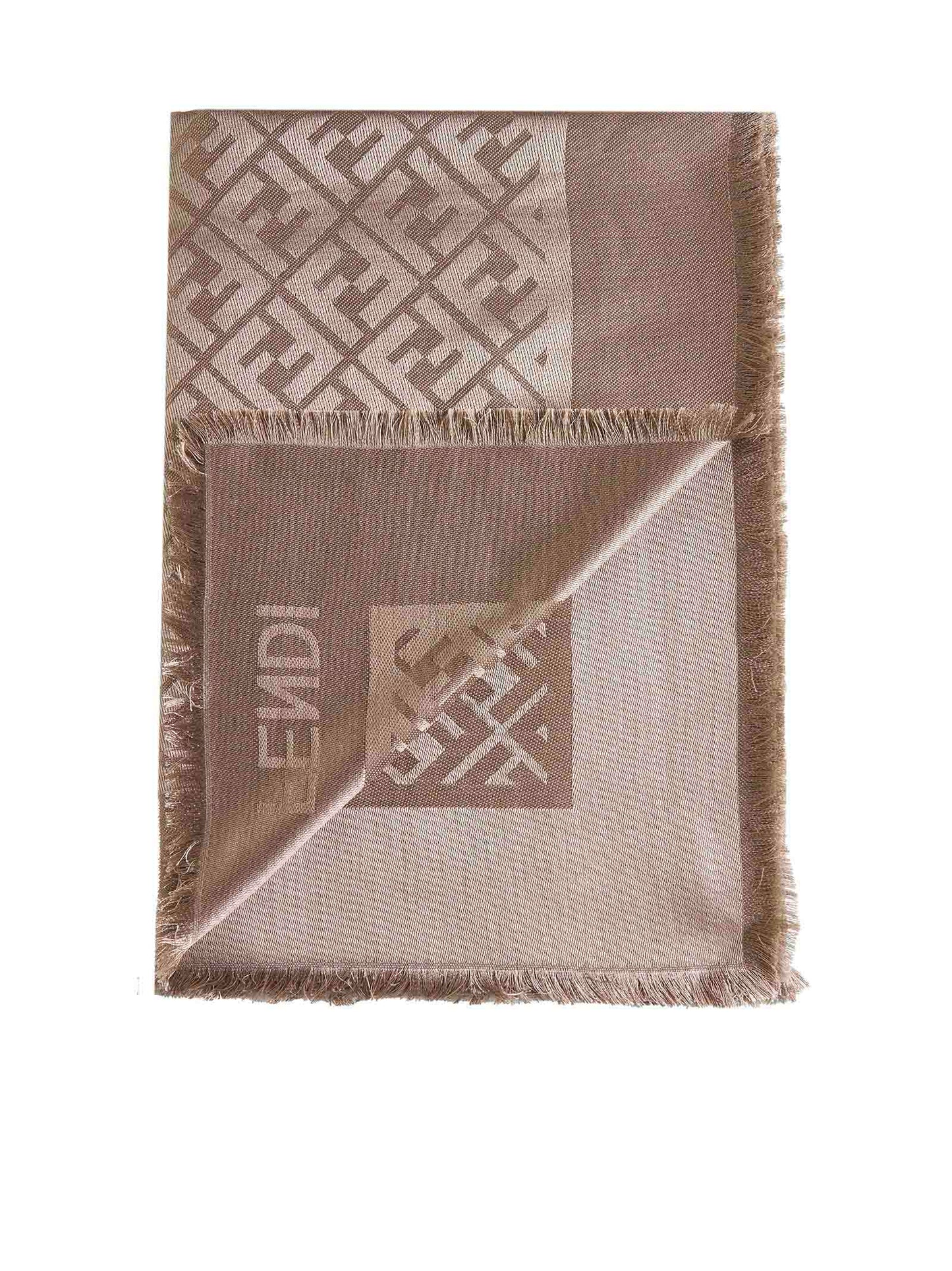 Taupe organic silk shawl