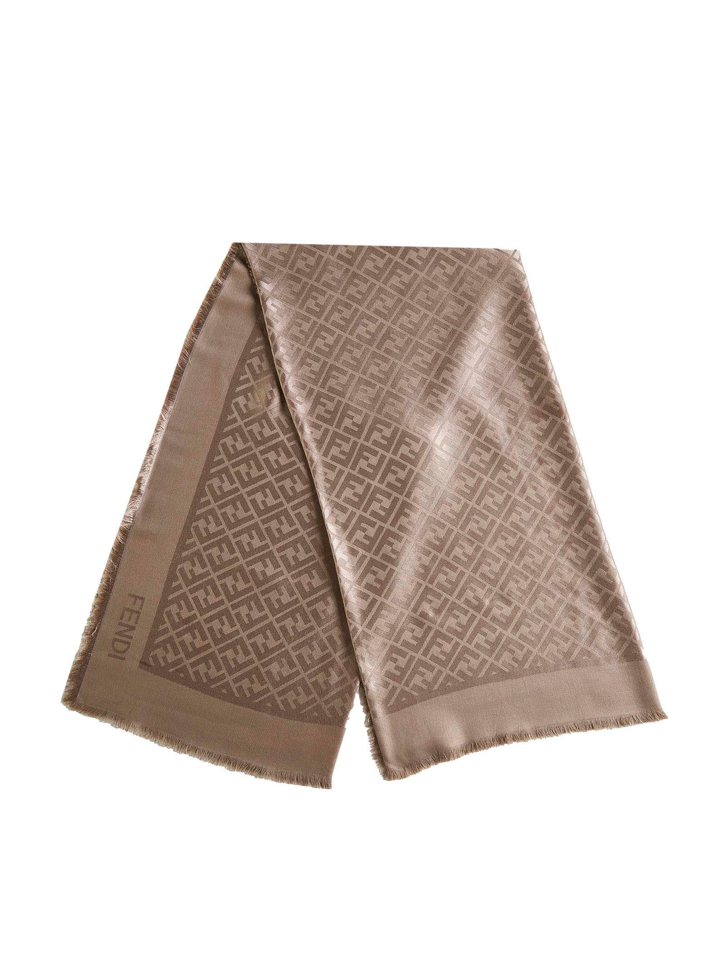 Taupe organic silk shawl