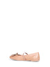 Nude nappa leather new Vara plate ballet flats