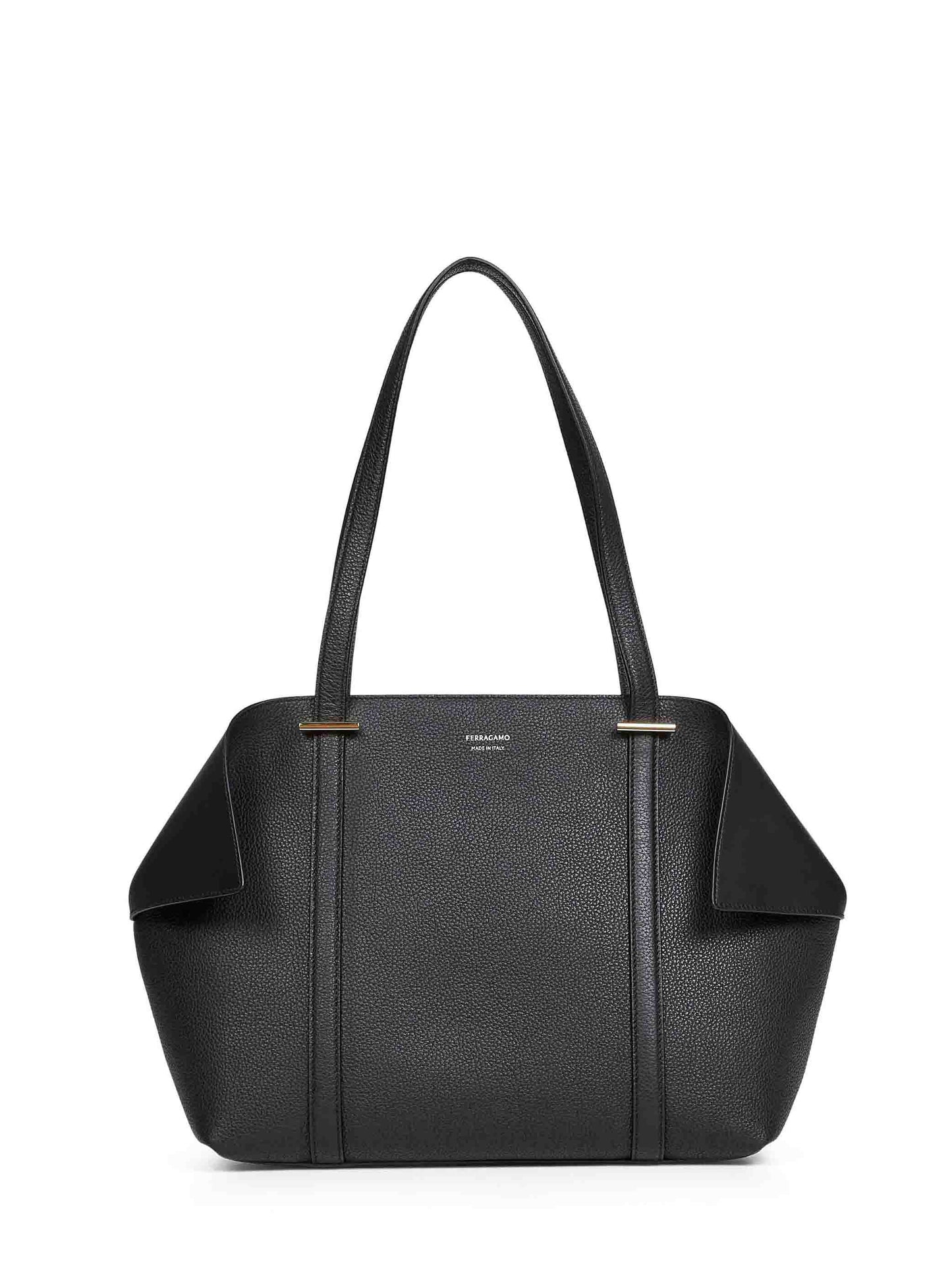 Black Scarf folded tote bag (M)