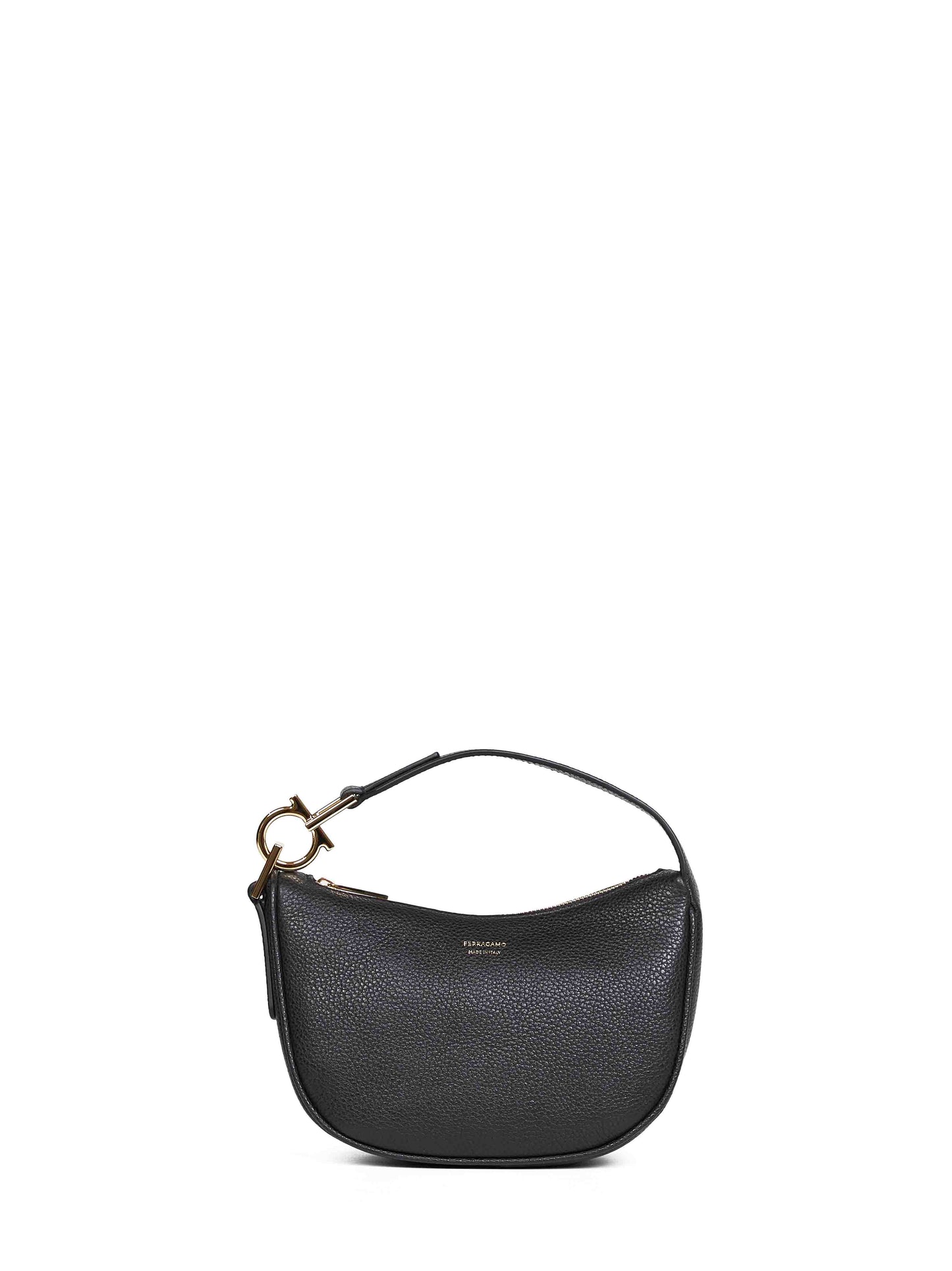 Black North-South mini hobo top handle bag